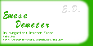 emese demeter business card